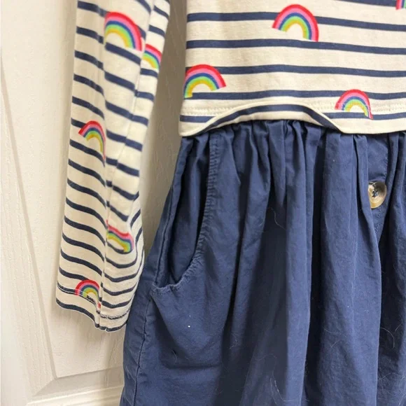 Mini Boden Striped Rainbow Dress - Picture 5 of 11